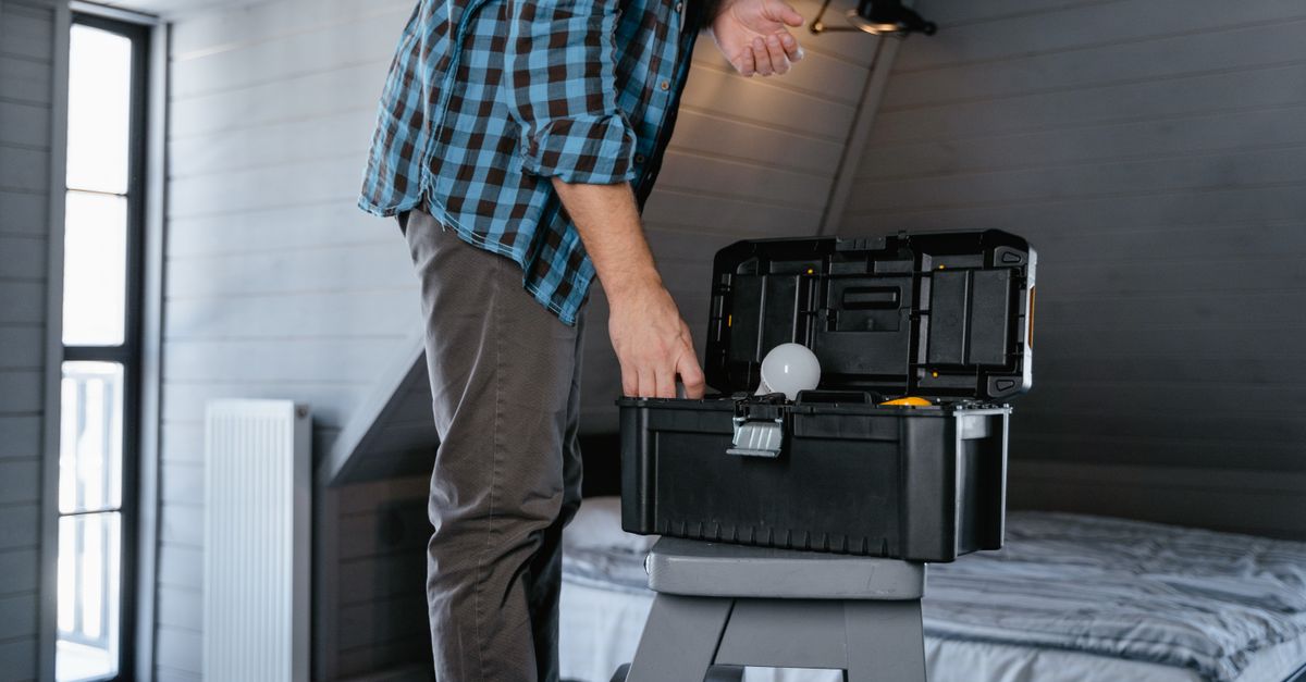 technician toolbox house entrance — Regional Locksmiths